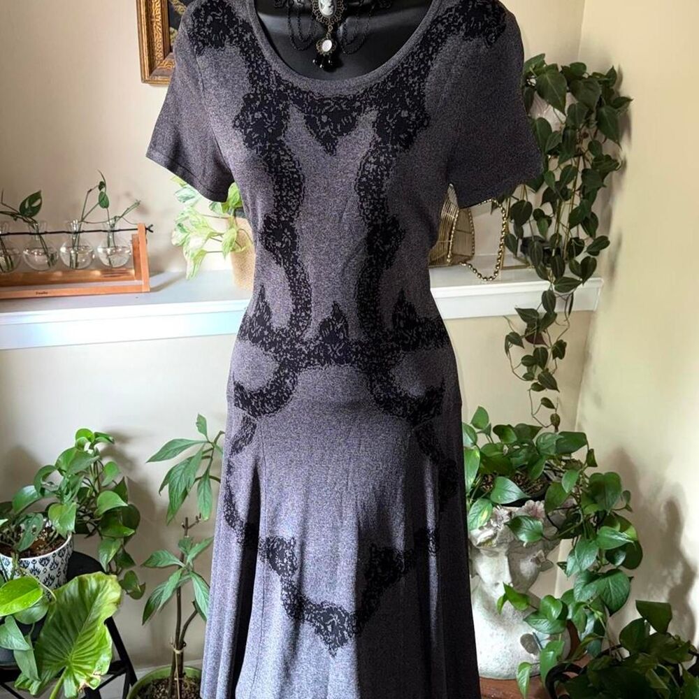 Muse gray fit-and-flare dress
